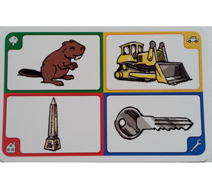 LEGO Creationary Game Card with Beaver