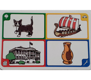 LEGO Creationary Game Card with Cat