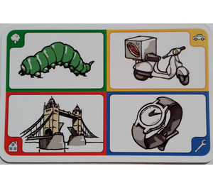 LEGO Creationary Game Card mit Caterpillar