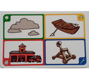LEGO Creationary Game Card with Clouds