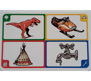 LEGO Creationary Game Card with Dinosaur