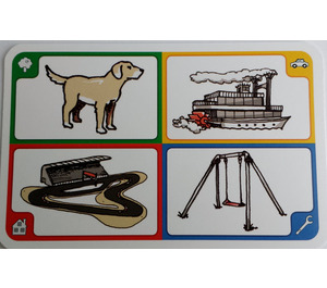 LEGO Creationary Game Card with Dog