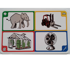 LEGO Creationary Game Card with Elephant