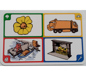 LEGO Creationary Game Card with Flower