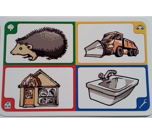 LEGO Creationary Game Card with Hedgehog