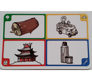 LEGO Creationary Game Card with Log