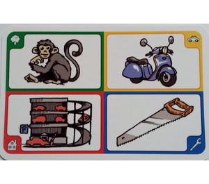 LEGO Creationary Game Card with Monkey