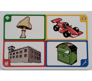 LEGO Creationary Game Card with Mushroom