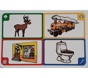 LEGO Creationary Game Card with Reindeer