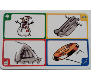 LEGO Creationary Game Card with Snowman
