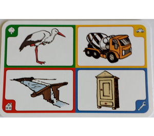 LEGO Creationary Game Card with Stork
