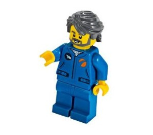 LEGO Crew Member mit Grau Haar und Bart Minifigur