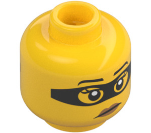 LEGO Kriminell Minifigur Huvud (Infälld solid knopp) (3626 / 84784)