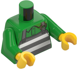 LEGO Kriminell med Prison Overall och Grön Papper Hatt Minifigur Kropp (973 / 76382)