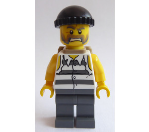 LEGO Criminal con Striped Camisa Minifigura