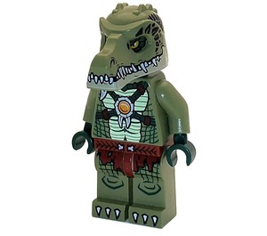 LEGO Coccodrillo Tribe Warrior con Beige Inferiore Mascella Minifigure