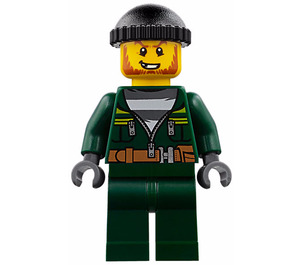 LEGO Gauner im Dunkelgrün Outfit Minifigur