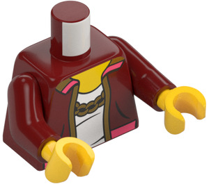 LEGO Crook with Dark Red Jacket Minifig Torso (973 / 76382)