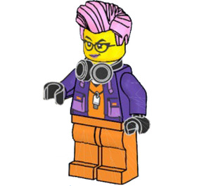 LEGO Crook with Pink Hair and Purple Outfit Minifigure