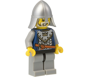 LEGO Krone Knight Scale Mail mit Krone, Helm mit Nackenschutz, Weiß Moustache und Beard Minifigur