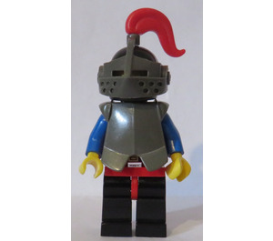 LEGO Crusader Cavaliere Nero Casco Piastra Armatura Medium Piuma Minifigure