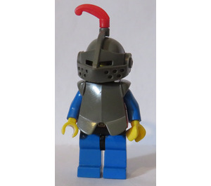 LEGO Crusader Ridder Dark Grey Hjelm Plade Rustning Lille Plume Minifigur