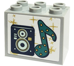 LEGO Kast 2 x 3 x 2 met Note, Speaker Sticker met verzonken noppen (92410)
