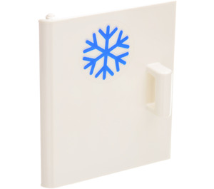 LEGO Cupboard Door 4 x 4 x 4 with Blue Snowflake Sticker (6196)