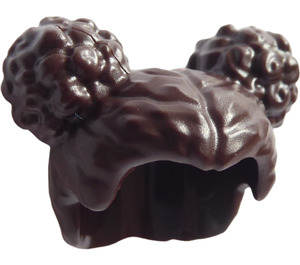 LEGO Curly Hair with Middle Part and Two High Pigtail Buns (65579)