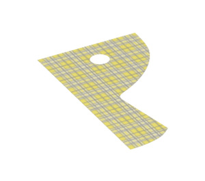 LEGO Curtain mit Gelb und Sand Blau Plaid (Recht) (79417)
