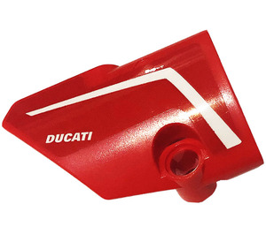 LEGO Curved Panel 1 Left with Ducati and white line Sticker (87080)