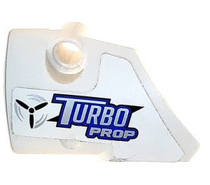 LEGO Curved Panel 1 Left with "TURBO PROP" Sticker (87080)