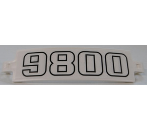 LEGO Curved Panel 13 x 2 x 3 with Pin Holes with '9800' Sticker (18944)