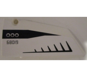 LEGO Curved Panel 17 Left with "68019" Sticker (64392)