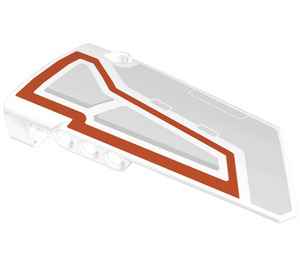 LEGO Curved Panel 17 Left with Orange and Grey Panels Sticker (64392)