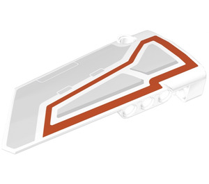 LEGO Curved Panel 18 Right with Orange and Grey Panels Sticker (64682)