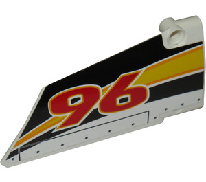 LEGO Curved Panel 18 Right with Red '96' Sticker (64682)