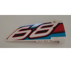 LEGO Curved Panel 18 Right with sticker "68" (64682)
