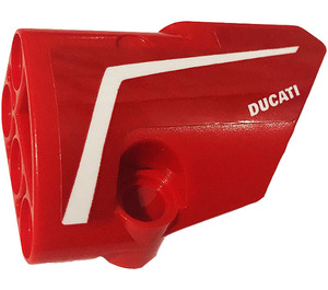 LEGO Curved Panel 2 Right with Ducati and white line Sticker (87086)