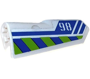 LEGO Curved Panel 21 Right with Blue and Lime Stripes 98 Sticker (11946)