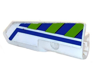 LEGO Curved Panel 21 Right with Blue and Lime Stripes Sticker (11946)