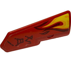 LEGO Curved Panel 21 Right with Flames and 'KAI' Sticker (11946)