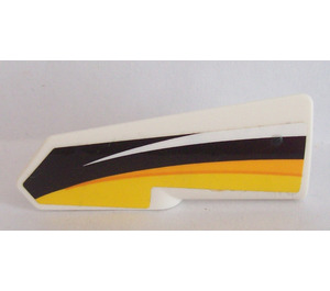LEGO Curved Panel 21 Right with Yellow and Black Stripes Sticker (11946)