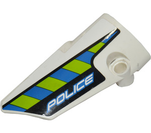 LEGO Curved Panel 3 Left with 'police' yellow/blue Sticker (64683)
