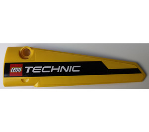 LEGO Curved Panel 5 Left with 'TECHNIC' Sticker (64681)