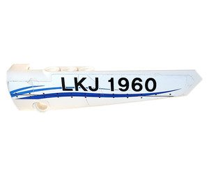 LEGO Gebogen Paneel 6 Rechtsaf met "LKJ-1960" Sticker (64393)