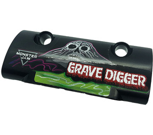 LEGO Curved Panel 7 x 3 with Grave digger Right Sticker (24119)