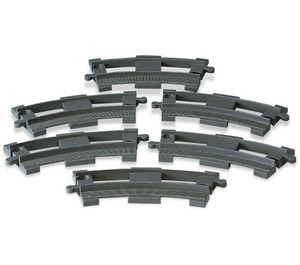 LEGO Curved Rails (Donkergrijs) 2735-1