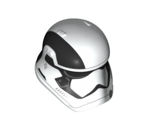 LEGO Gebogen Stormtrooper Helm mit Specialist Trooper Schwarz Streifen (36316)