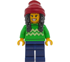 LEGO Customer i Lyse-grøn Sweater Minifigur